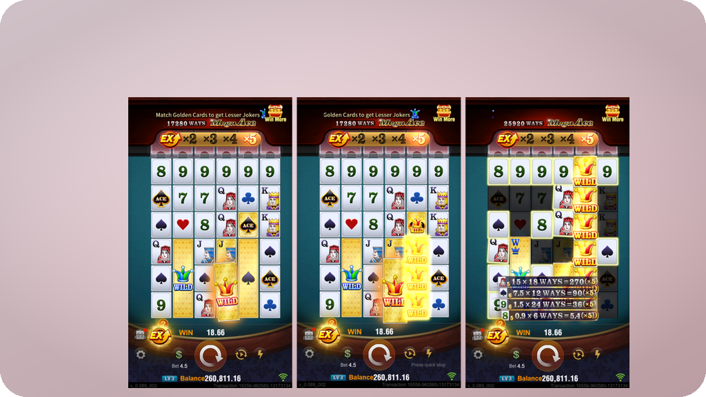 Mega Ace · Tampilan Antarmuka Aplikasi RP6
